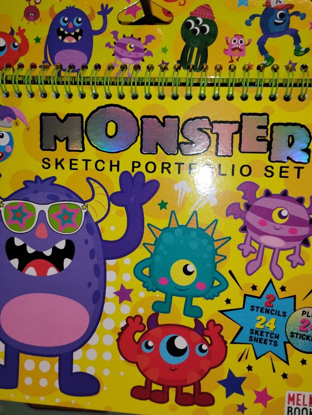 Monster Sketch Portfolio Set - Purple, Yellow, Teal